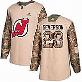 New Jersey Devils #28 Damon Severson Camo Adidas Veterans Day Practice Jersey,baseball caps,new era cap wholesale,wholesale hats